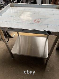 Stainless Steel 3 Sided Upstand Table Ideal For Pizza/Bread Making New 1000mm
