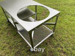 Stainless Steel BBQ Table For Big Green Egg Ect