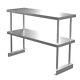 Stainless Steel Catering Kitchen Work Table Food Prep Workbench With Over Shelf