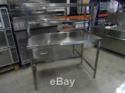 Stainless Steel Catering Prep Table with Heated Gantry Shelf 1300 mm £250 + Vat