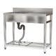 Stainless Steel Catering Sink Commercial Kitchen Wash Basin Sinks Table & Wastes