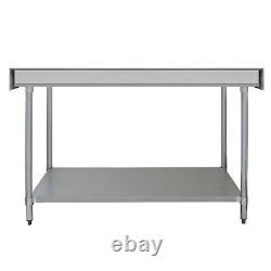 Stainless Steel Catering Table With Over-shelf Kitchen Bench Worktop Commercial