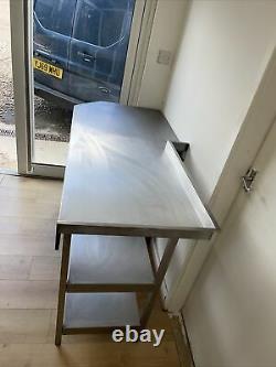 Stainless Steel Catering Table With Shelves, Worktop, Kitchen Industrial Used