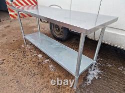 Stainless Steel Catering Table With Undershelf 183 X 61 X 90cm, £100 + Vat