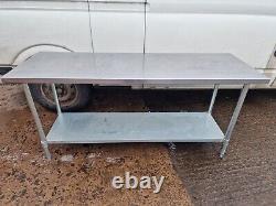 Stainless Steel Catering Table With Undershelf 183 X 61 X 90cm, £100 + Vat