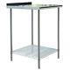 Stainless Steel Commercial Catering Table Kitchen Work Bench 2x2ft With Backsplash