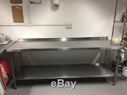 Stainless Steel Commercial Catering Table Work Bench Kitchen 210 X 70 X 90cm