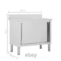 Stainless Steel Commercial Catering Table Work Bench Kitchen Storage Cupboard UK