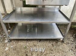 Stainless Steel Commercial Catering Tables Bbq Prep Station WithDrawers & Shelves
