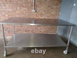 Stainless Steel Commercial Restaurant Kitchen Catering Work Table Bench/Shelves