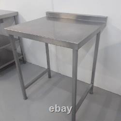 Stainless Steel Commercial Table Bench Kitchen Catering Food Prep Upstand Square