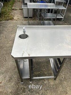 Stainless Steel Commercial Table with Taps (150cm) Read Description Re Delivery