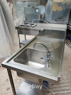 Stainless Steel Corner Table Kitchen Prep Worktop/bench/