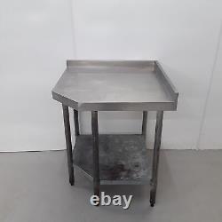 Stainless Steel Corner Table Shelf Prep Bench 80cm Wide Commercial Grade Kitchen