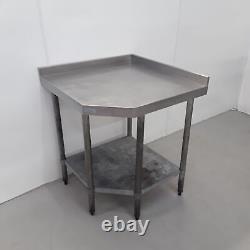 Stainless Steel Corner Table Shelf Prep Bench 80cm Wide Commercial Grade Kitchen