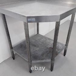 Stainless Steel Corner Table Shelf Prep Bench 80cm Wide Commercial Grade Kitchen