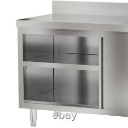 Stainless Steel Cupboard Commercial Kitchen Storage Food Prep Catering Table