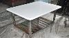 Stainless Steel Dining Table With Ceramic Top Using Stick Welding By Ambros Custom