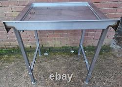 Stainless Steel Draining Table, Recessed Top, Drain Hole, 75 X 65 X 90cm