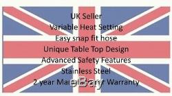 Stainless Steel Garden Outdoor Patio Heater Table Top Gas 4KW Outdoor FreeAttach