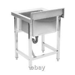 Stainless Steel Hand Wash Basin Stand Commercial Kitchen Sink Table withSplashback