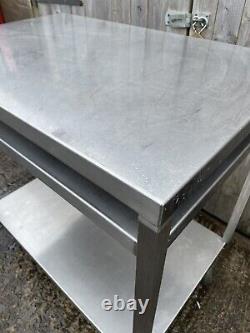 Stainless Steel Heavy Duty Table On Wheels With 2 Under Shelves