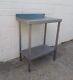 Stainless Steel Kitchen Food Prep Work Table Bench / Backsplash 70 X 50 X 97cm