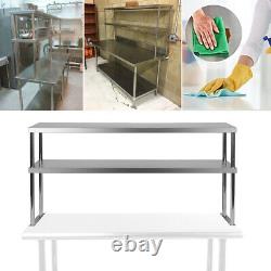 Stainless Steel Kitchen Prep Work Table Bench AND Over Shelf Commercial Catering