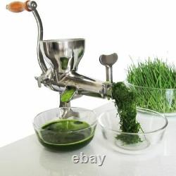 Stainless Steel Manual Juicer Handheld Slow Fruit Wheat Grass Vegetable Squeezer
