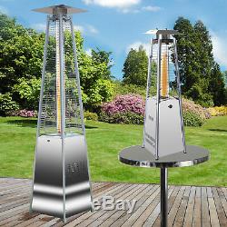 Stainless Steel Patio Heaters Pyramid Gas Lpg Butane Propane Tabletop Outdoor