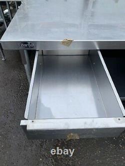 Stainless Steel Prep Table, 2 Draw's, 180(L) x 80(D) x 85(H)cm, Kitchen/Workshop