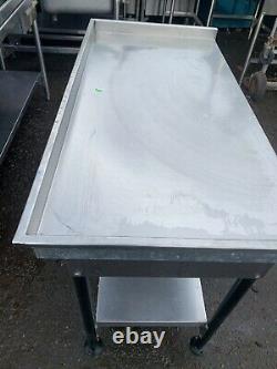 Stainless Steel Prep Table, 2 Draws 180(L) x 60(D) x 85(H)cm Splash Back