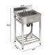Stainless Steel Prep Table Kitchen Sink Catering Single Double Bowl Drainer Unit