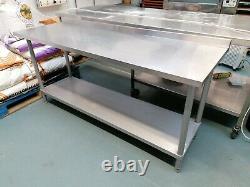Stainless Steel Prep Table With Undershelf & Backsplash