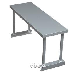 Stainless Steel Prep Work Table Bench with Overshelf Commercial/Home Kitchen Use