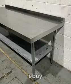 Stainless Steel Preparation Table With Upstand & Shelf 1800 MM Wide