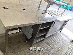 Stainless Steel Servery Table Cupboard Workstation High Quality Heavy Duty