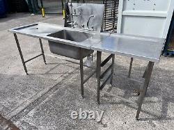 Stainless Steel Sink and Prep Table 1600x680x920 525x580x880