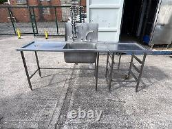 Stainless Steel Sink and Prep Table 1600x680x920 525x580x880