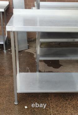 Stainless Steel Table 102 X 65cm, Holes On Top Where Gantry Fitted, £80+vat