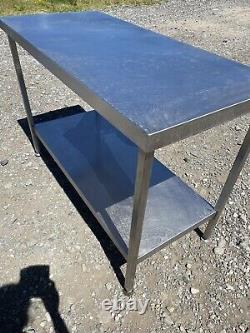 Stainless Steel Table Centre Bench Heavy Duty 1300mm Long