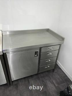 Stainless Steel Table Cupboard With 4 Draws, High Quality, Used, Kitchen
