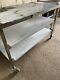 Stainless Steel Table Double Undershelf On Wheels New 1400mm Long