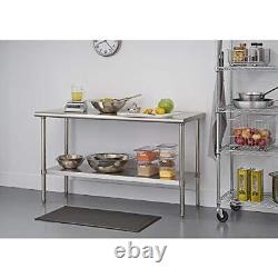 Stainless Steel Table, Heavy Duty Commercial Kitchen Work Table Stainless