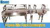 Stainless Steel Table Infeed 4 Lane Mix Pack Conveyors