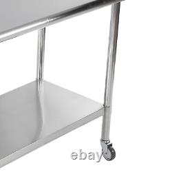 Stainless Steel Table Kitchen Catering Commercial Table Food Prep Workbench