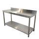 Stainless Steel Table Upstand Commercial Kitchen Flat Packed Prep 150w Diamin