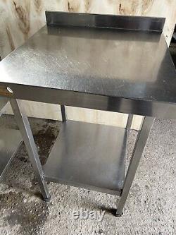Stainless Steel Table Wall Bench 600mm Wide Heavy Duty