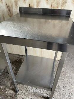 Stainless Steel Table Wall Bench 600mm Wide Heavy Duty