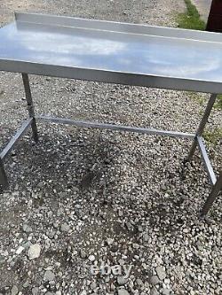 Stainless Steel Table Wall Bench Heavy Duty 1400mm Long Full Void